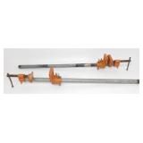 Pair of Pony 1/2" Pipe Clamps - 2 Feet Steel Rods