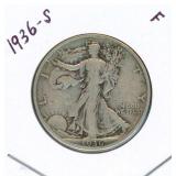 1936-S Walking Liberty Silver Half Dollar