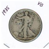 1935 Walking Liberty Silver Half Dollar
