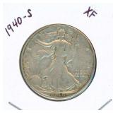 1940-S Walking Liberty Silver Half Dollar