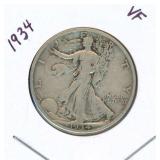 1934 Walking Liberty Silver Half Dollar