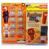 New Furniture Feet & Ruby Sliders