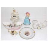 * (6) Gold Trimmed Porcelain / Ceramic Figurines,