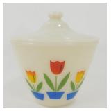 * Fire King Tulip Grease Jar - No Damage
