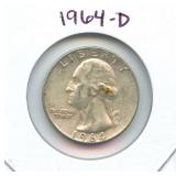 1964-D Washington Silver Quarter