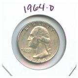 1964-D Washington Silver Quarter