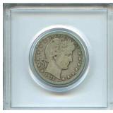 1911-P Barber Silver Quarter