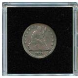 1877-P Seated Liberty Silver Quarter