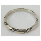 Vintage Sterling Silver Twisted Rope Ring - Size
