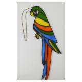 Vintage Stained Glass Parrot