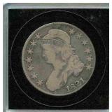 1821 Capped Bust Silver Half Dollar
