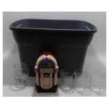 ** Juke Box Cookie Jar, 4 Black Rose Brue House,