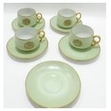 * (4) Carlsbad Austria Tea Cups and Saucers with