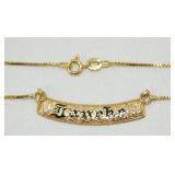 14k Marked Ornate Necklace - Very Nice, 4.76
