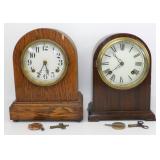 * 2 Vintage Mantel Clocks - Schroeder The