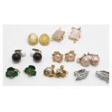 (8) Vintage Clip-On Earrings