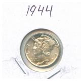 1944 Mercury Silver Dime