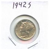 1942-S Mercury Silver Dime