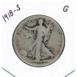 1918-S Walking Liberty Silver Half Dollar