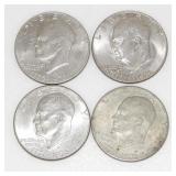 Group of 4 Eisenhower Dollar Coins