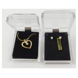 Heart Necklace & Earrings