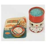 Vintage Santa Claus Matchstick Holder w/ 90