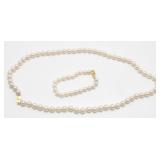 Vintage Monet Knotted Pearl Set, 24ï¿½ Necklace and