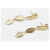 14K Yellow Gold Pierced Earrings, .67 grams