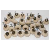 (28) Vintage Beige Porcelain Drawer Pulls - Made