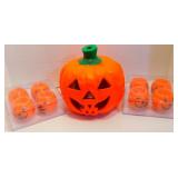 * Vintage Ceramic Pumpkin with New Pumpkin Candles