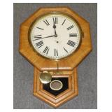 ** Vintage Ansonia Clock Co. Wall Clock - Glass