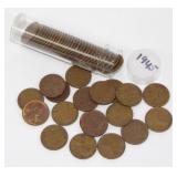 1945 Solid Date Roll of Lincoln Wheat Cents