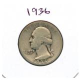 1936 Washington Silver Quarter