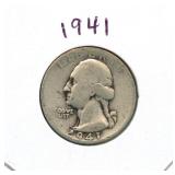 1941 Washington Silver Quarter