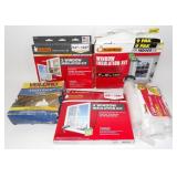 Mixed Window Insulation Kits, Drop Cloths and