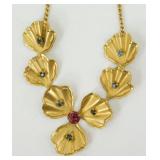 Vintage 1950ï¿½s Prong Set Jeweled Necklace, 16ï¿½,