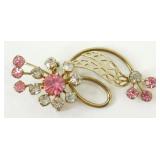 Vintage 1950ï¿½s Pink and Clear Prong Set Stone