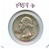 1959-D Washington Silver Quarter