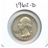 1962-D Washington Silver Quarter