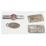 1956 Starrett Tools Tie Clasp & 3 Vintage Setline