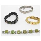 (4) Vintage Chain Linked Bracelets