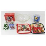 ** Christmas Frosted Candy Bowl, More Cups and