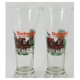 * (2) 1991 Budweiser Clydesdale Flute Glasses