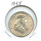 1955 Franklin Silver Half Dollar