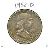 90% Silver Franklin Half Dollar - 1952 D