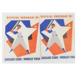 2 Old Chicago Cubs 10ï¿½ Programs - 1964