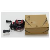 Level Wind Fishing Reel - Red & Black, New