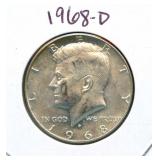 1968-D Kennedy Silver Half Dollar - 40% Silver