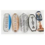 Lot of 6 Vintage Bicycle Head Badge Emblems -