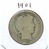 1901 Barber Half Dollar